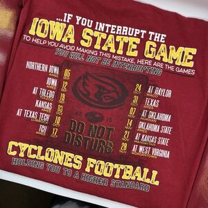 Iowa State Cyclones football‎ T Shirt 2015 schedule mens XL